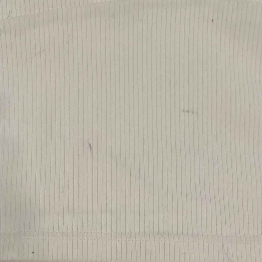 Cream Ribbed Women's Top - Picture 4 of 4